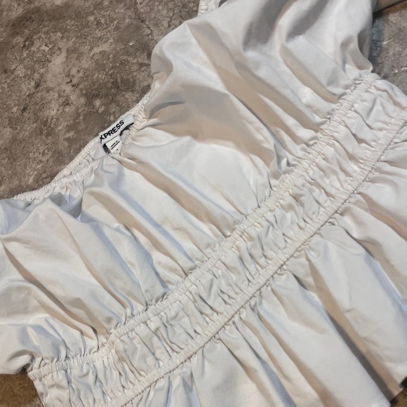 Express White Puff Sleeve Blouse - Picture 3 of 5